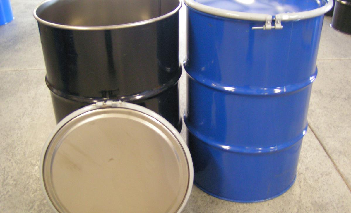 New Steel Drums 55 gallon steel open head drums available $69.00 with  interior lined and unlined, bolt band and lever locking bands are also  available. Factory seconds with paint flaws are also