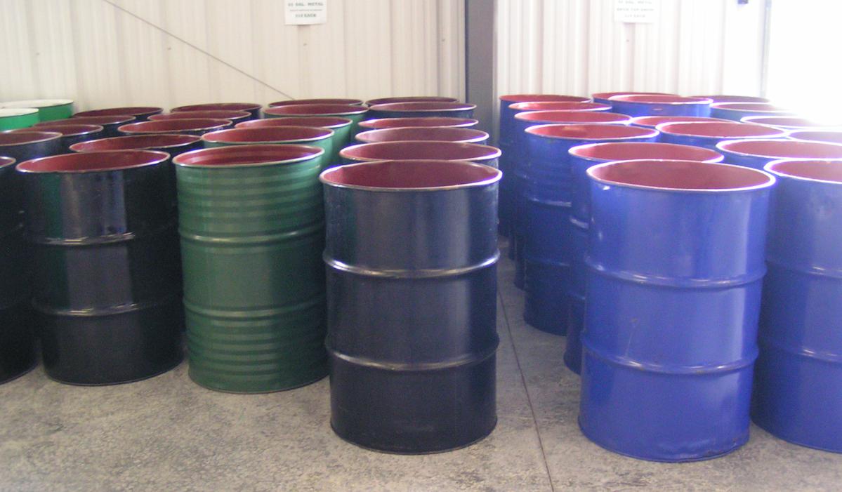 New Steel Drums 55 gallon steel open head drums available $69.00 with  interior lined and unlined, bolt band and lever locking bands are also  available. Factory seconds with paint flaws are also